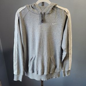 Vintage Y2k 2000s Nike Gray Hoodie Pullover Hooded Sweatshirt Womens Large 12-14